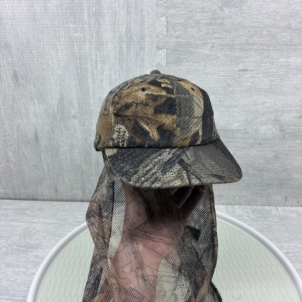 Vintage Camo Hat Cap Snapback Mosquito Mask Net Outdoor Cap Realtree Camouflage